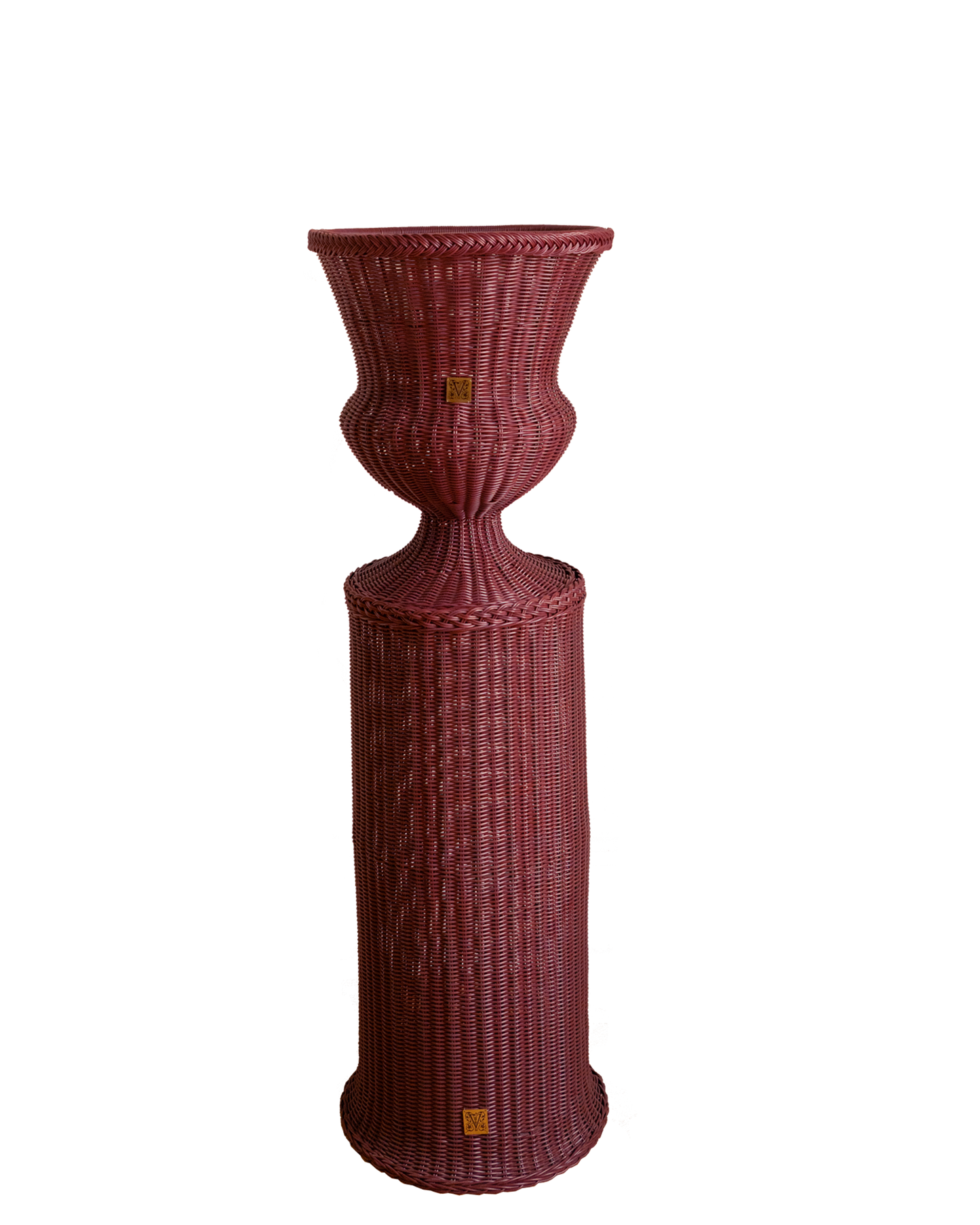 MEDICI Vase on Pedestal (80), burgundy