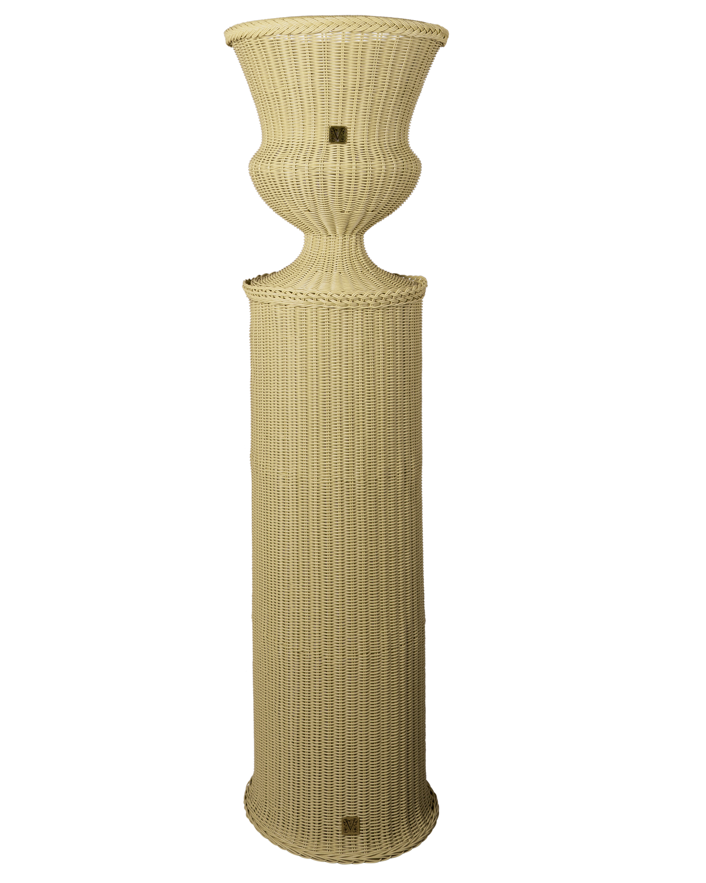 MEDICI Vase mit Podest, Grünbeige