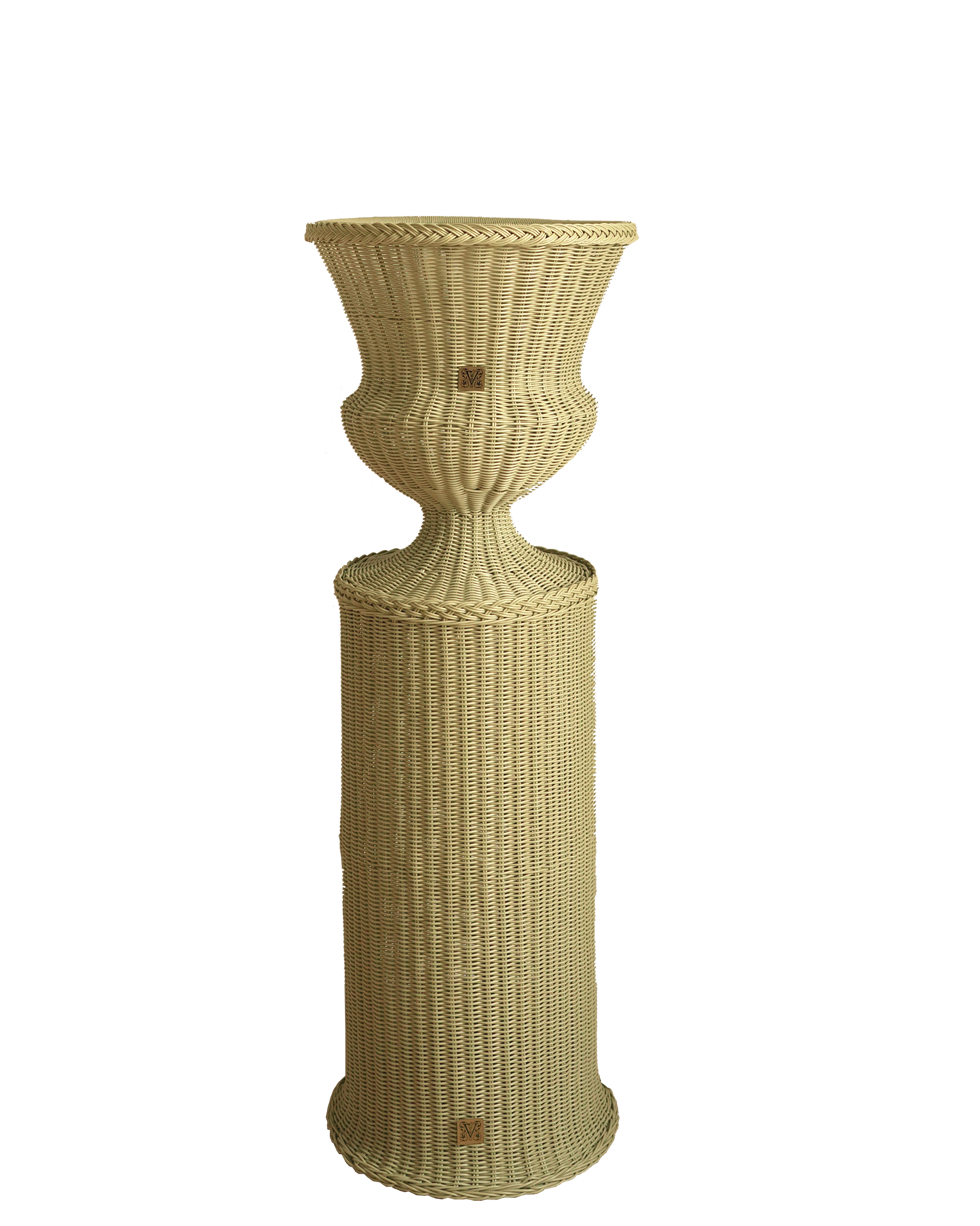 MEDICI Vase mit Podest (80), Grünbeige