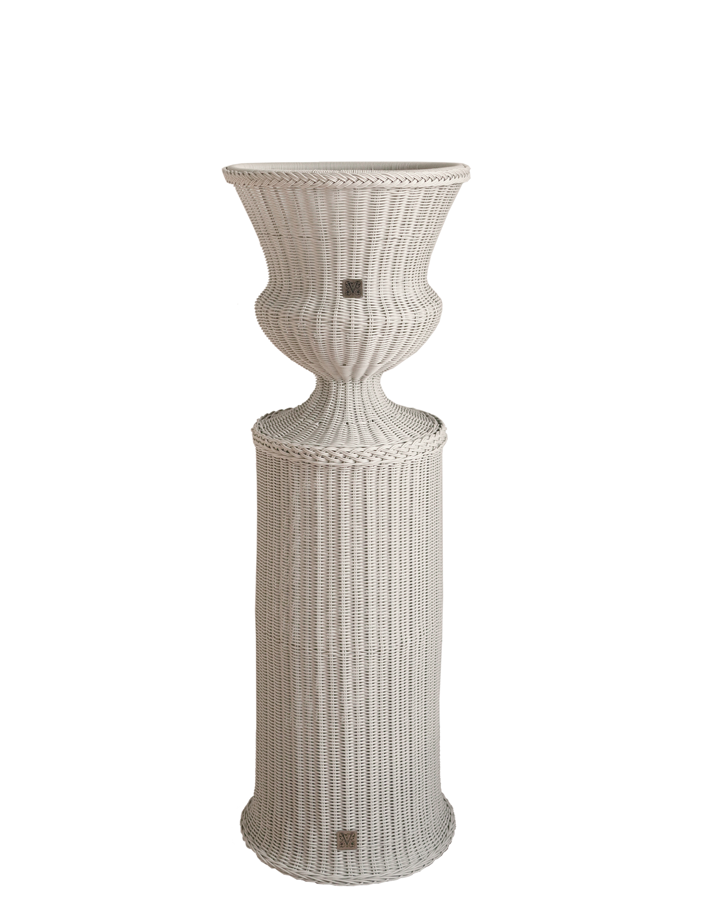 MEDICI Vase mit Podest (80), Knochenweiss
