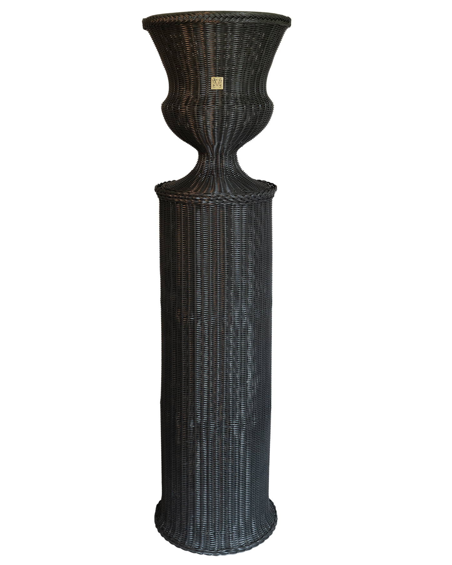 MEDICI Vase on Pedestal, Black