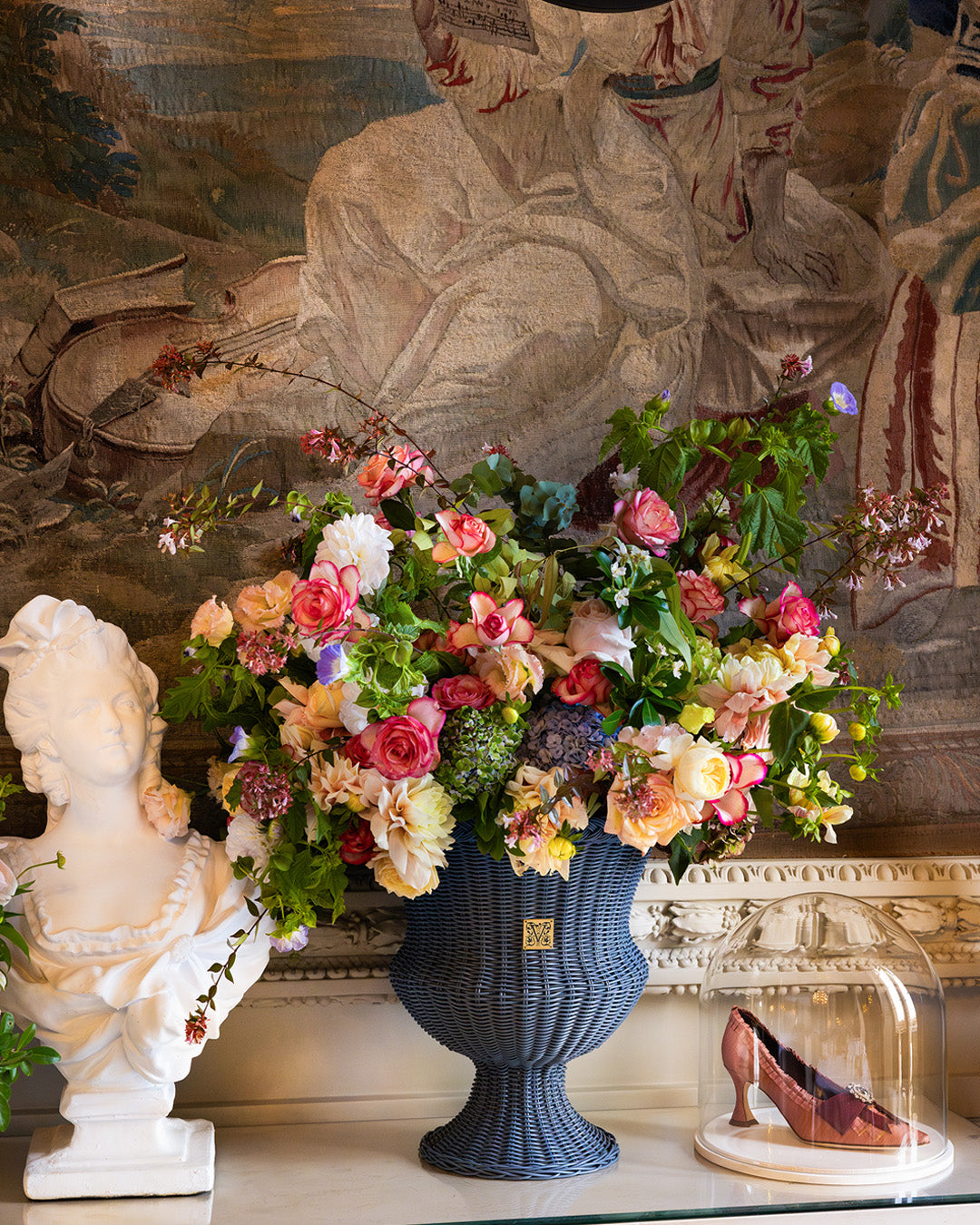 MEDICI Tischvase, Taubenblau