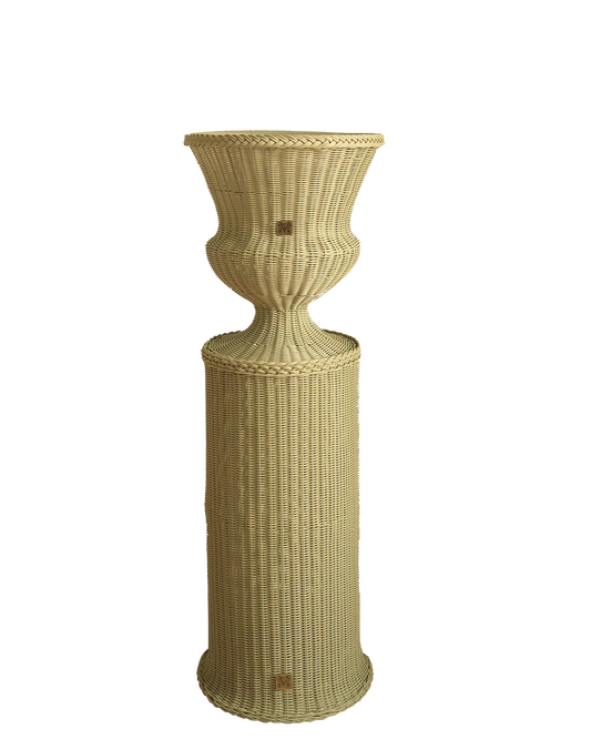 MEDICI Vase mit Podest (80), Grünbeige