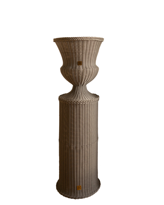 MEDICI Vase mit Podest (80), Olivgrün