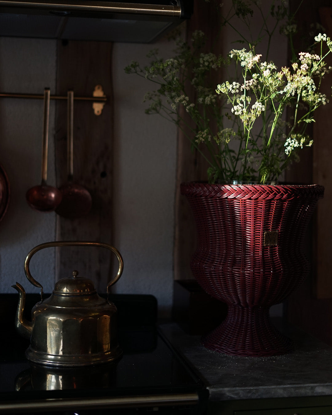MEDICI Tischvase, Bordeauxrot